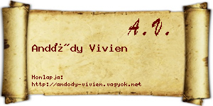 Andódy Vivien névjegykártya